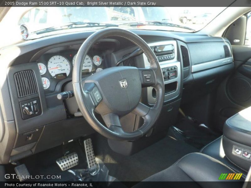 Bright Silver Metallic / Dark Slate Gray 2005 Dodge Ram 1500 SRT-10 Quad Cab