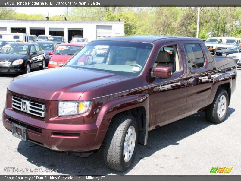 Dark Cherry Pearl / Beige 2008 Honda Ridgeline RTL