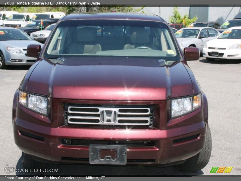 Dark Cherry Pearl / Beige 2008 Honda Ridgeline RTL