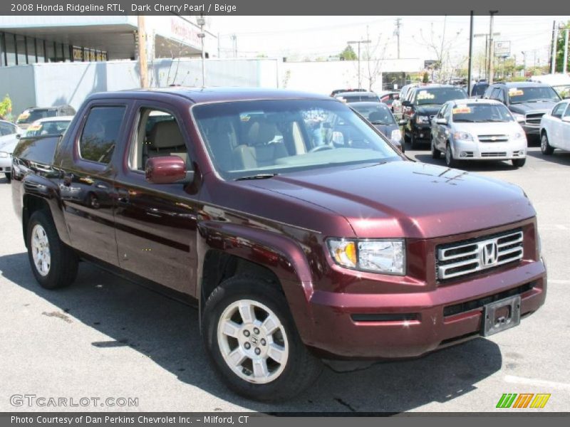 Dark Cherry Pearl / Beige 2008 Honda Ridgeline RTL