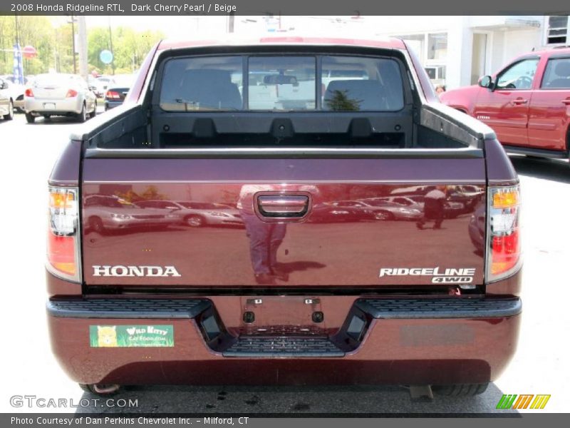 Dark Cherry Pearl / Beige 2008 Honda Ridgeline RTL