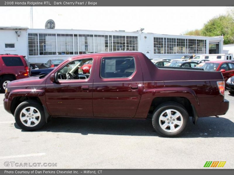 Dark Cherry Pearl / Beige 2008 Honda Ridgeline RTL
