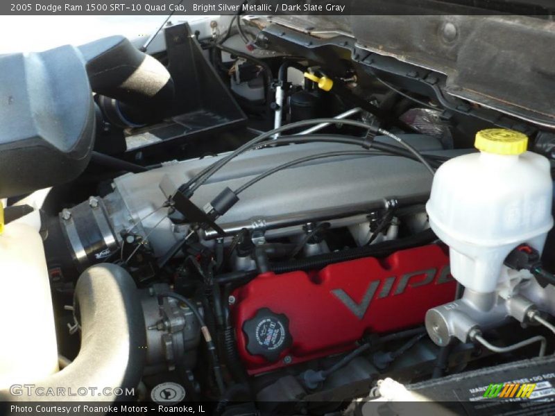 Bright Silver Metallic / Dark Slate Gray 2005 Dodge Ram 1500 SRT-10 Quad Cab