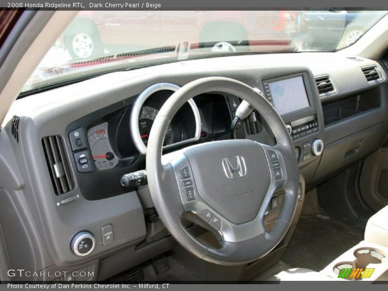 Dark Cherry Pearl / Beige 2008 Honda Ridgeline RTL