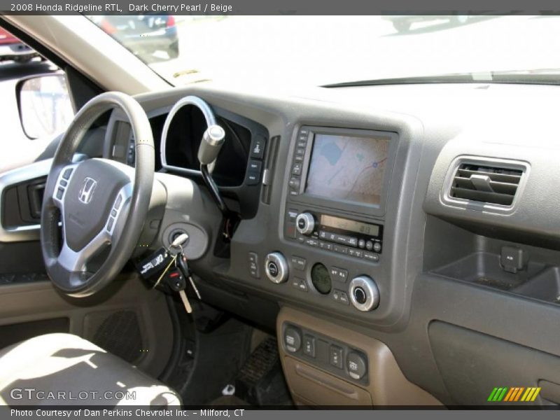 Dark Cherry Pearl / Beige 2008 Honda Ridgeline RTL