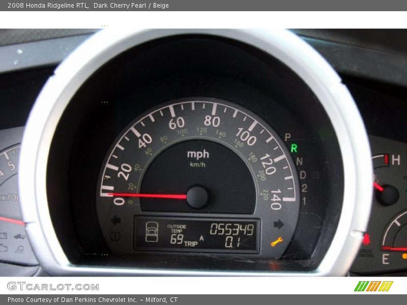 Dark Cherry Pearl / Beige 2008 Honda Ridgeline RTL