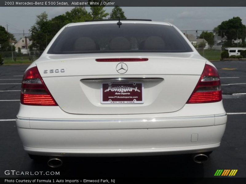 Alabaster White / Oyster 2003 Mercedes-Benz E 500 Sedan