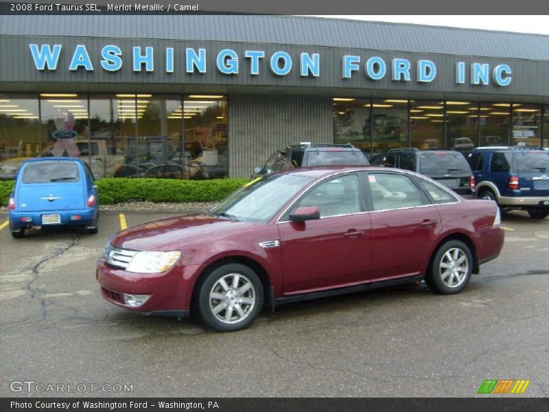 Merlot Metallic / Camel 2008 Ford Taurus SEL