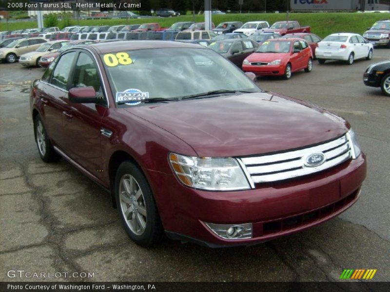 Merlot Metallic / Camel 2008 Ford Taurus SEL