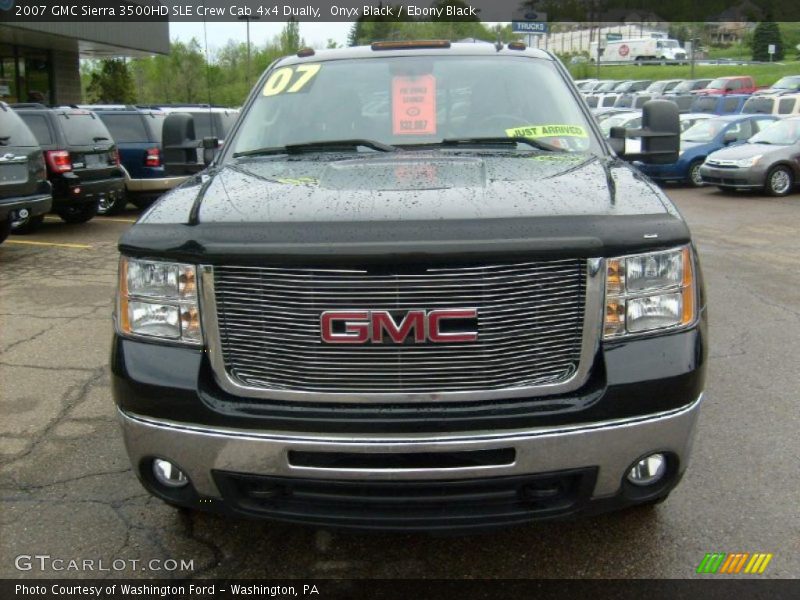 Onyx Black / Ebony Black 2007 GMC Sierra 3500HD SLE Crew Cab 4x4 Dually