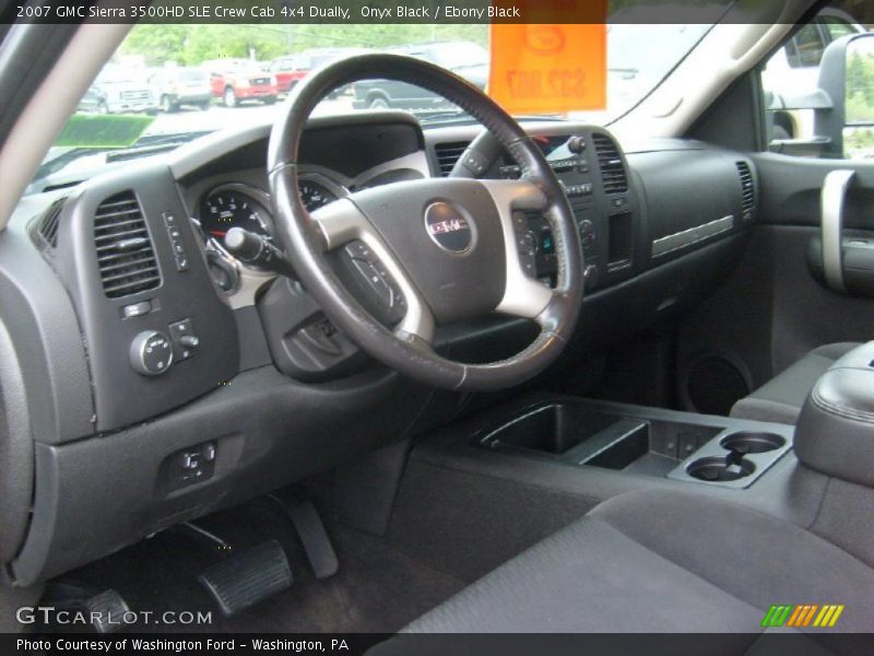 Onyx Black / Ebony Black 2007 GMC Sierra 3500HD SLE Crew Cab 4x4 Dually