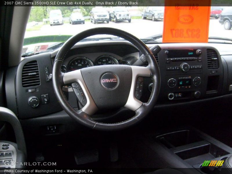 Onyx Black / Ebony Black 2007 GMC Sierra 3500HD SLE Crew Cab 4x4 Dually