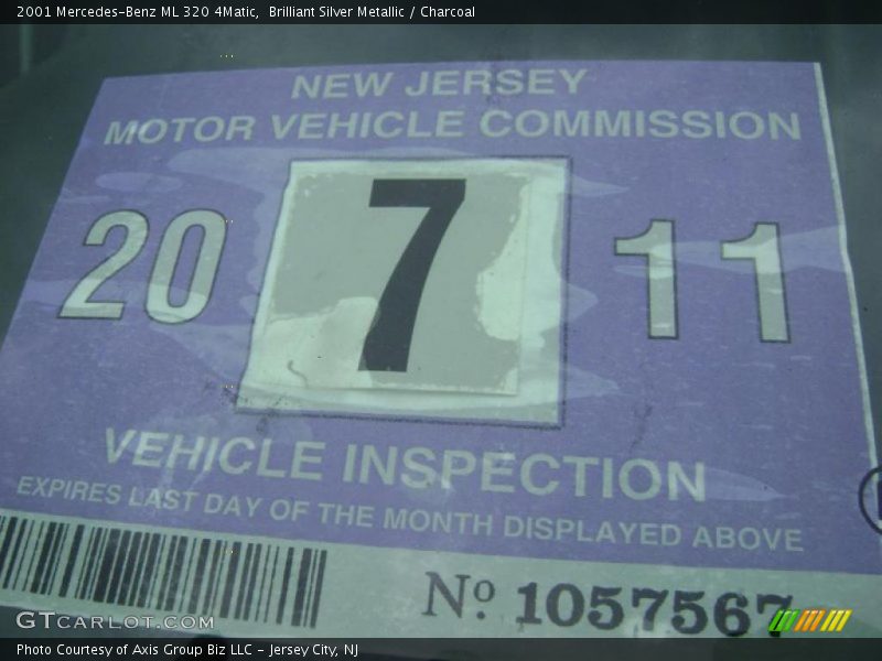 Brilliant Silver Metallic / Charcoal 2001 Mercedes-Benz ML 320 4Matic