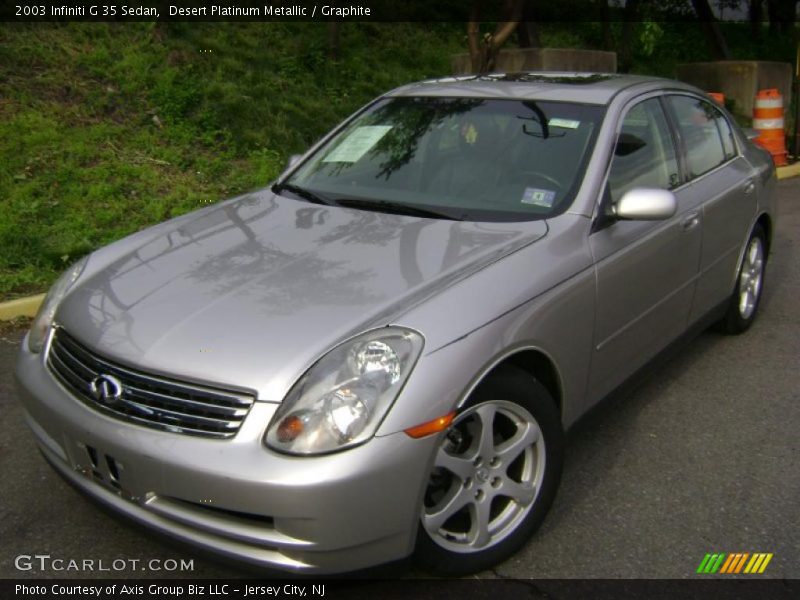 Desert Platinum Metallic / Graphite 2003 Infiniti G 35 Sedan