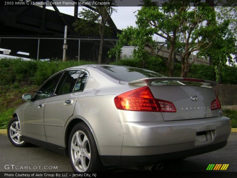 Desert Platinum Metallic / Graphite 2003 Infiniti G 35 Sedan