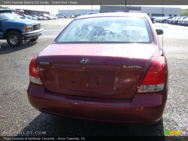 Chianti Red / Beige 2003 Hyundai Elantra GLS Sedan