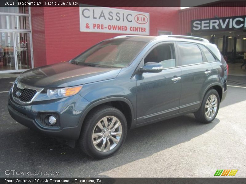 Pacific Blue / Black 2011 Kia Sorento EX