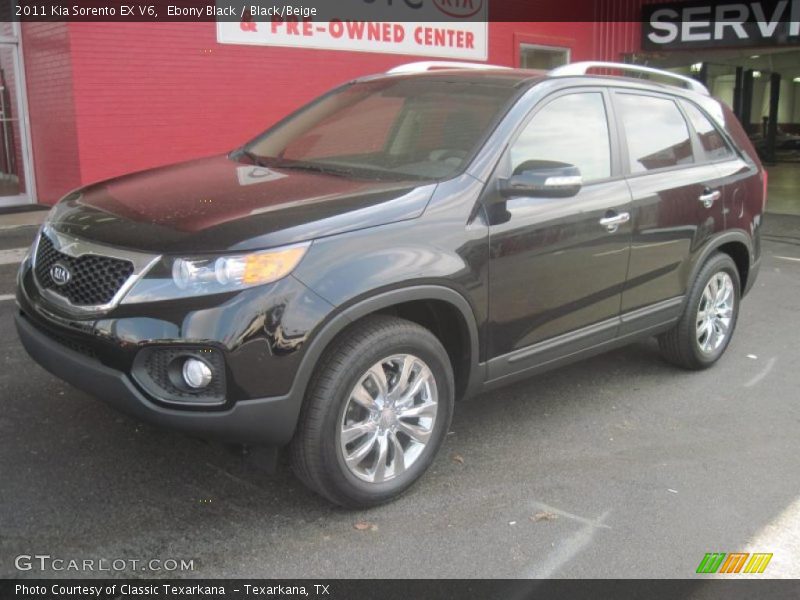 Ebony Black / Black/Beige 2011 Kia Sorento EX V6