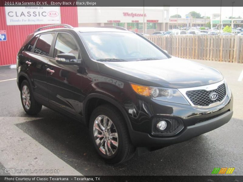Ebony Black / Black/Beige 2011 Kia Sorento EX V6