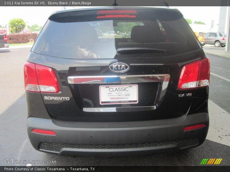 Ebony Black / Black/Beige 2011 Kia Sorento EX V6