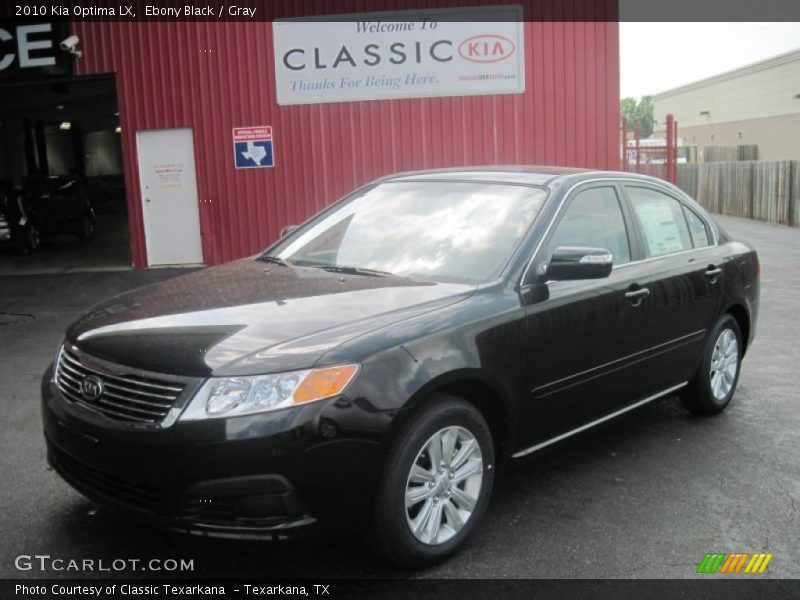 Ebony Black / Gray 2010 Kia Optima LX
