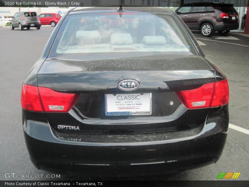 Ebony Black / Gray 2010 Kia Optima LX