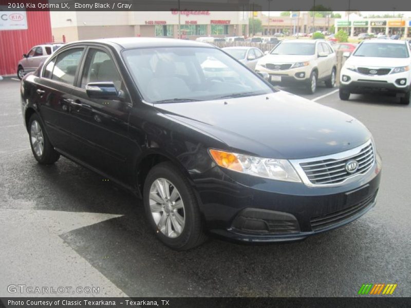 Ebony Black / Gray 2010 Kia Optima LX