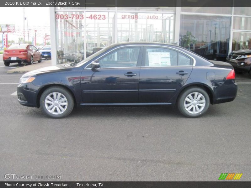 Ebony Black / Gray 2010 Kia Optima LX
