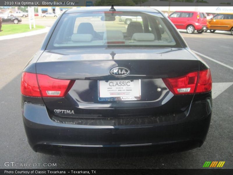 Ebony Black / Gray 2010 Kia Optima LX