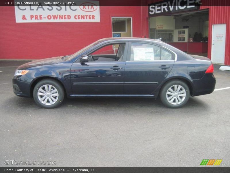 Ebony Black / Gray 2010 Kia Optima LX