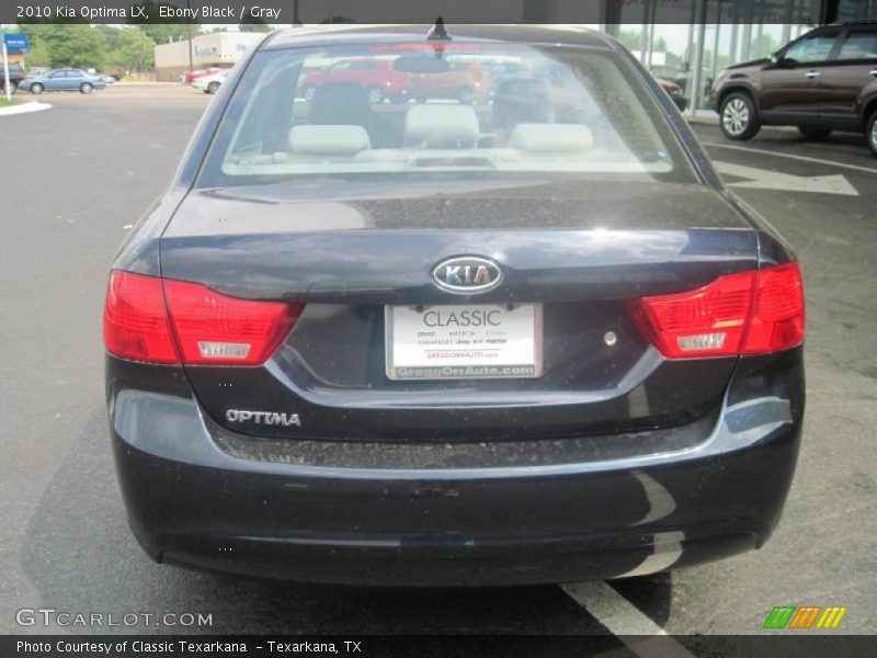 Ebony Black / Gray 2010 Kia Optima LX