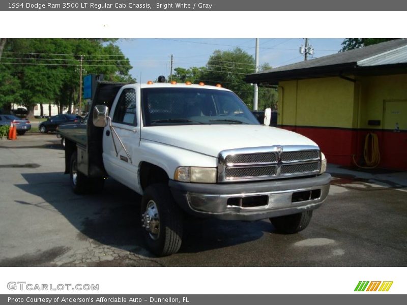 Bright White / Gray 1994 Dodge Ram 3500 LT Regular Cab Chassis