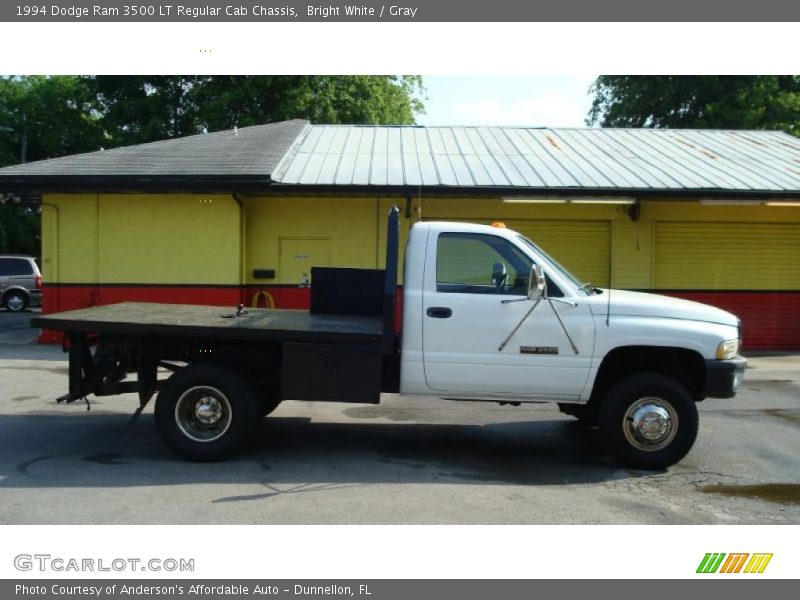 Bright White / Gray 1994 Dodge Ram 3500 LT Regular Cab Chassis