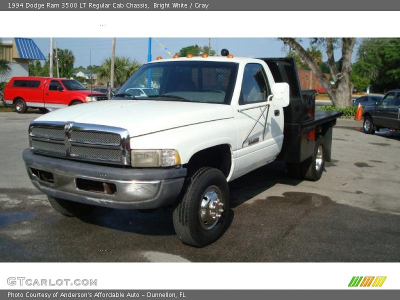 Bright White / Gray 1994 Dodge Ram 3500 LT Regular Cab Chassis