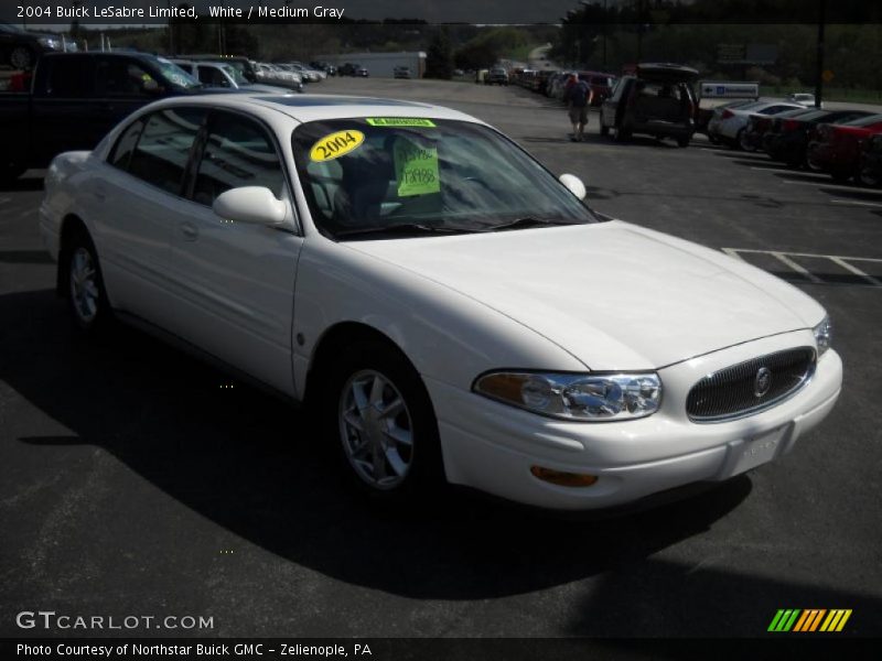 White / Medium Gray 2004 Buick LeSabre Limited