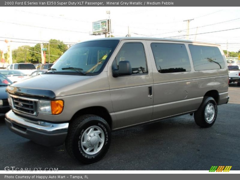 Mineral Grey Metallic / Medium Pebble 2003 Ford E Series Van E350 Super Duty XLT Passenger