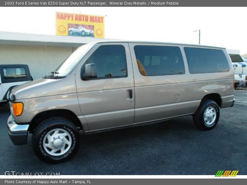 Mineral Grey Metallic / Medium Pebble 2003 Ford E Series Van E350 Super Duty XLT Passenger