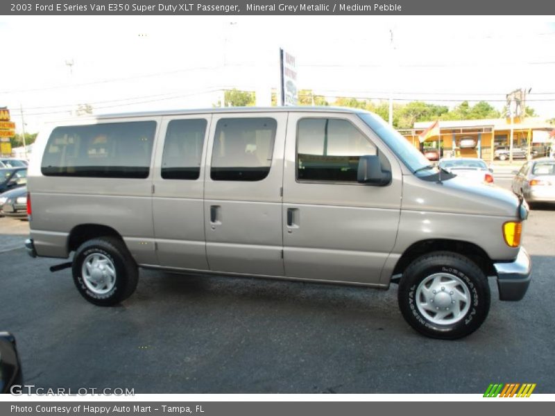 Mineral Grey Metallic / Medium Pebble 2003 Ford E Series Van E350 Super Duty XLT Passenger