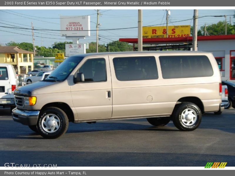 Mineral Grey Metallic / Medium Pebble 2003 Ford E Series Van E350 Super Duty XLT Passenger