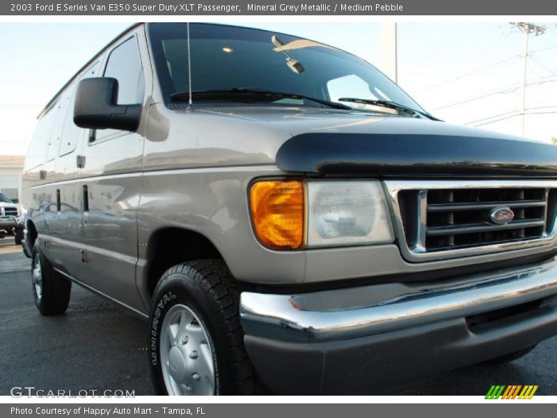 Mineral Grey Metallic / Medium Pebble 2003 Ford E Series Van E350 Super Duty XLT Passenger