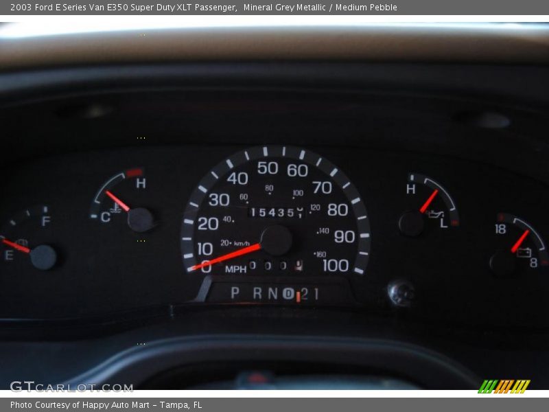 Mineral Grey Metallic / Medium Pebble 2003 Ford E Series Van E350 Super Duty XLT Passenger
