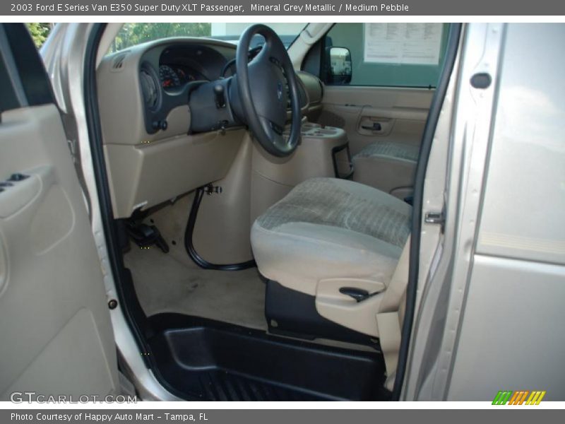 Mineral Grey Metallic / Medium Pebble 2003 Ford E Series Van E350 Super Duty XLT Passenger