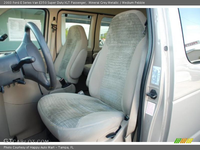 Mineral Grey Metallic / Medium Pebble 2003 Ford E Series Van E350 Super Duty XLT Passenger