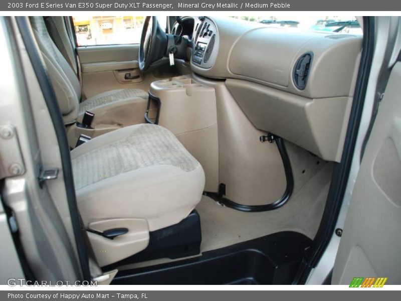 Mineral Grey Metallic / Medium Pebble 2003 Ford E Series Van E350 Super Duty XLT Passenger