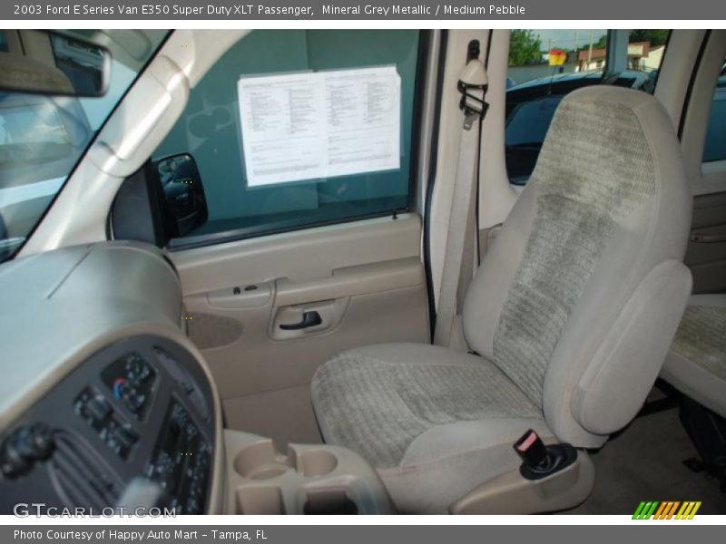 Mineral Grey Metallic / Medium Pebble 2003 Ford E Series Van E350 Super Duty XLT Passenger
