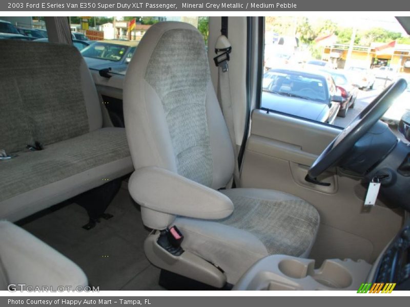 Mineral Grey Metallic / Medium Pebble 2003 Ford E Series Van E350 Super Duty XLT Passenger