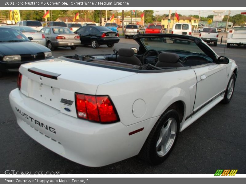 Oxford White / Medium Graphite 2001 Ford Mustang V6 Convertible