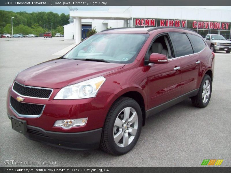 Red Jewel Tintcoat / Light Gray 2010 Chevrolet Traverse LT