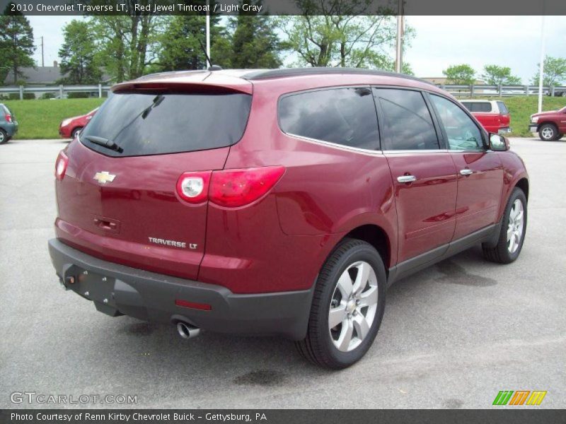Red Jewel Tintcoat / Light Gray 2010 Chevrolet Traverse LT