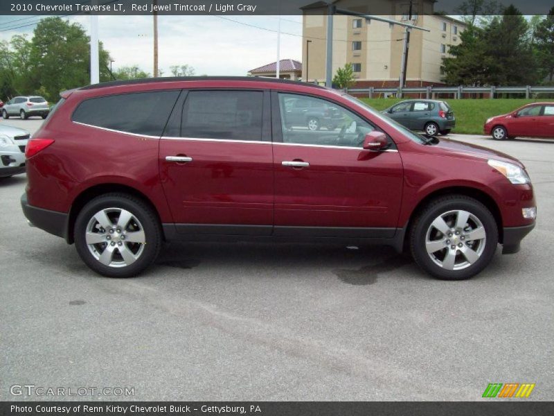 Red Jewel Tintcoat / Light Gray 2010 Chevrolet Traverse LT